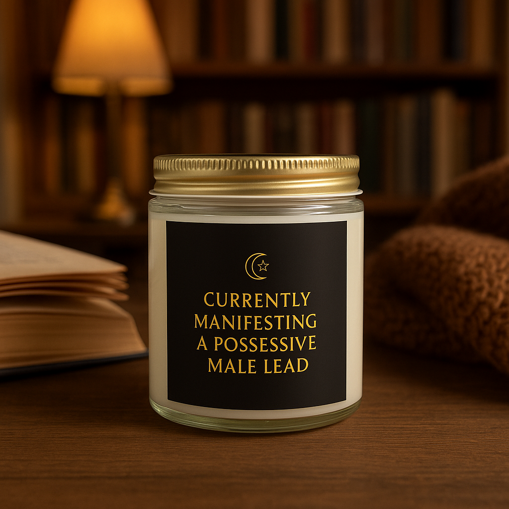 Currently Manifesting a Possessive Male Lead | Smutty Book Lover Candle | Bookish Gift | Dark Romance | Cozy Reading Candle