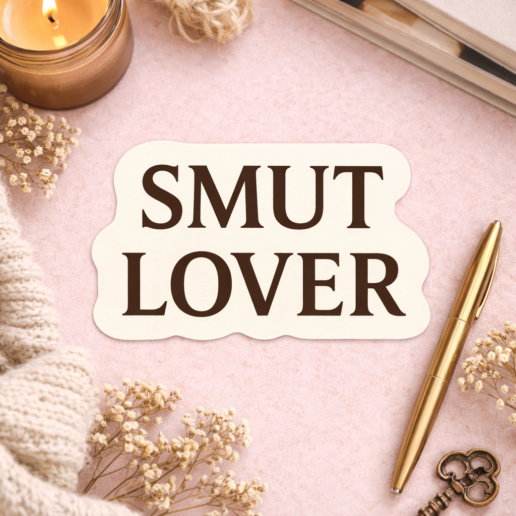 Smut Lover Kiss-Cut Sticker — Bold Vintage Lettering Decal for Laptops, Journals & Skateboards
