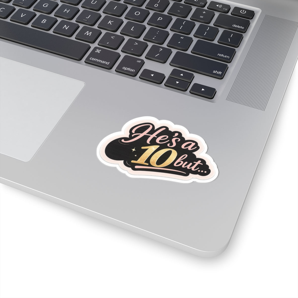 He’s a 10 but… – Romance Reader Vinyl Sticker
