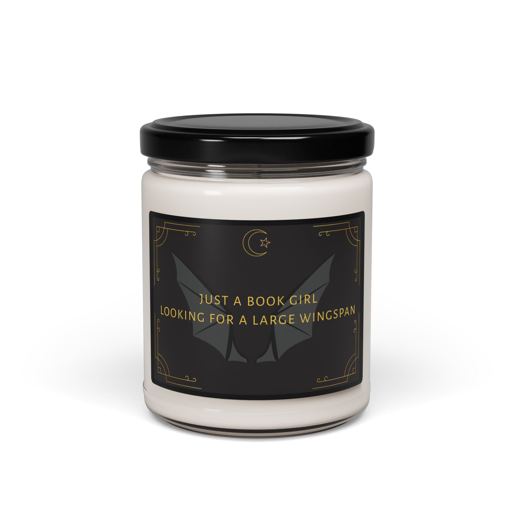 Book Lover's Scented Soy Candle - "Just a Book Girl Looking for a Large Wingspan"