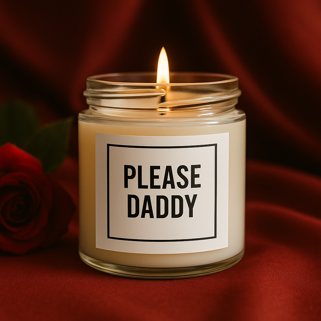 “Please Daddy” – Smutty Book Lover Candle | Funny Bookish Candle | Romance Reader Gift | 4oz or 9oz Soy Candle