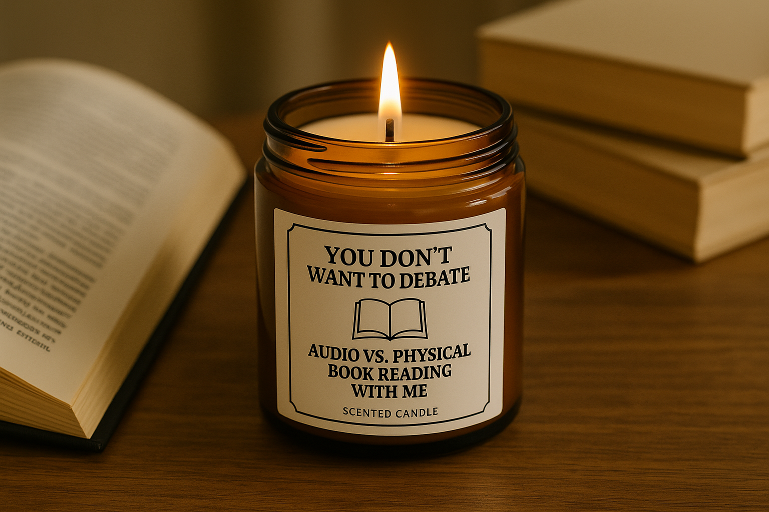 You Don’t Want to Debate Candle – Audio vs Physical Book Reading | Funny Book Lover Candle | Bookish Gift | Book Girl World