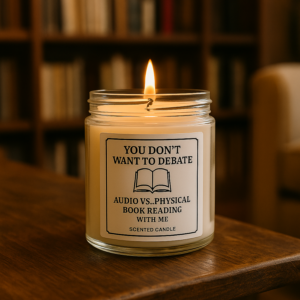 You Don’t Want to Debate Candle – Audio vs Physical Book Reading | Funny Book Lover Candle | Bookish Gift | Book Girl World