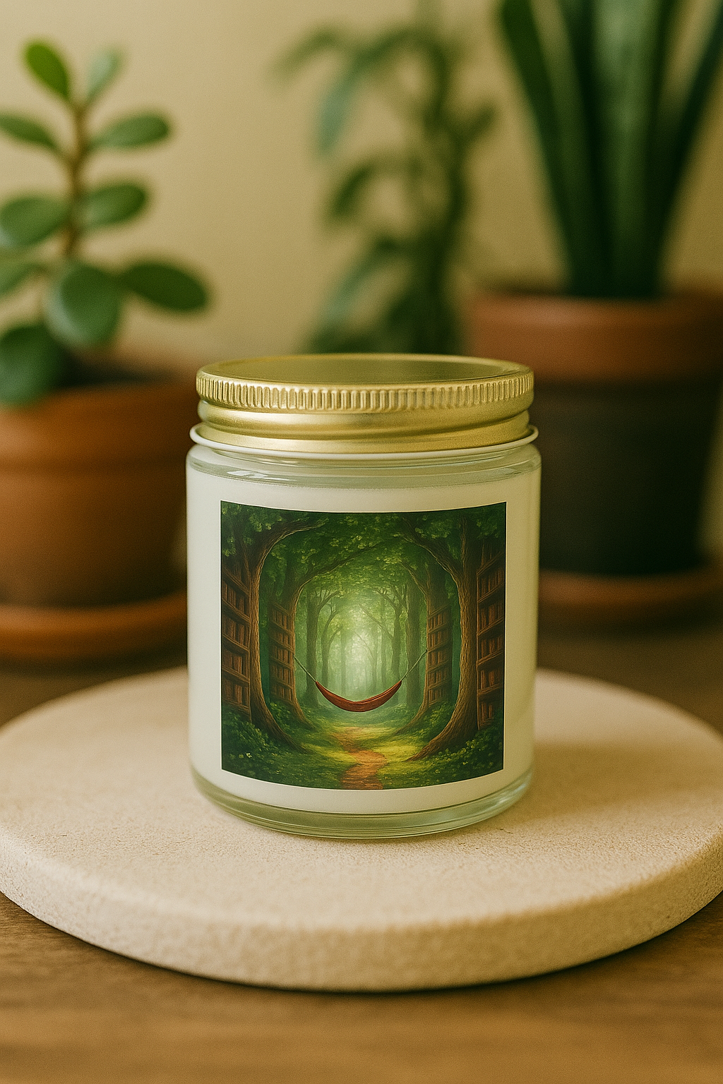 Relaxing Forest Scented Candles - Coconut Apricot Wax (4oz, 9oz)
