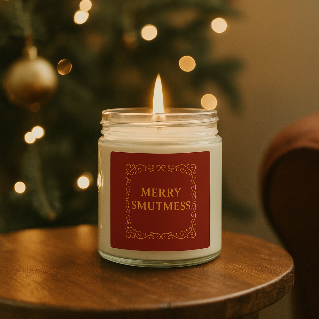 Merry Smutmess Candle | Spicy Holiday Candle | Book Lover Christmas Gift | Smut Reader Candle | Book Girl World