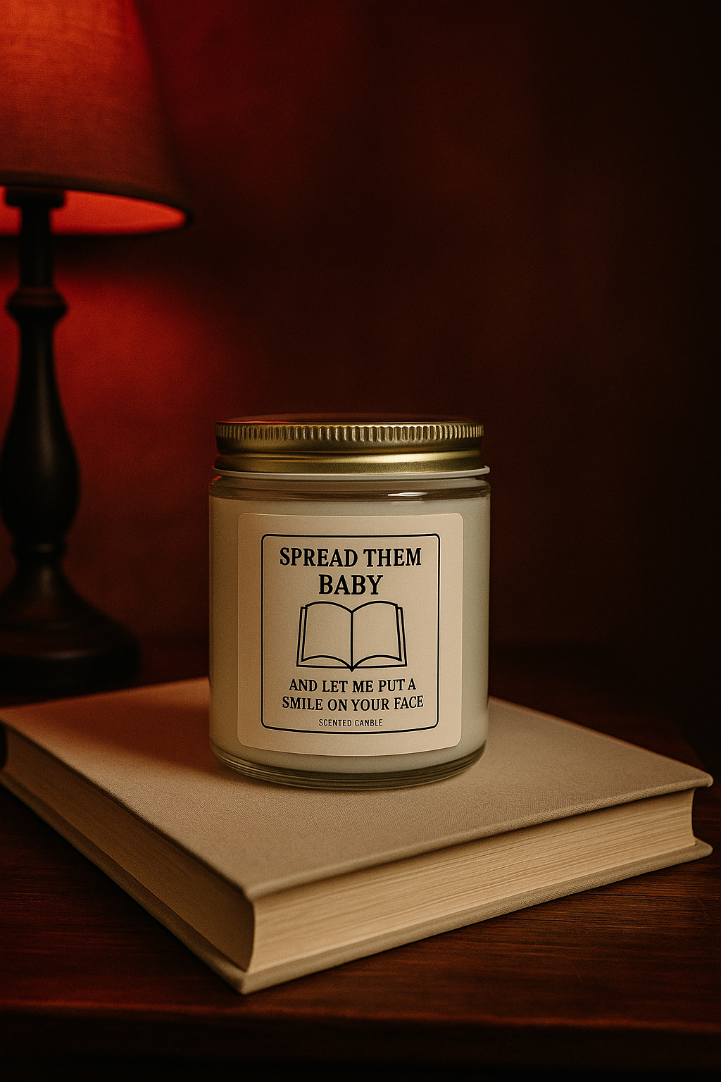 Spread Them Baby Candle – Smutty Book Lover Gift | Dark Romance Candle | Spicy Bookish Decor | Book Girl World